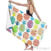 artyly Ananas coloré Serviette de Bain Wrap Microfibre Enveloppant draps de Bain Serviette de Plage pour Hommes/Femmes  80x130 cm - B07VKSC1H8